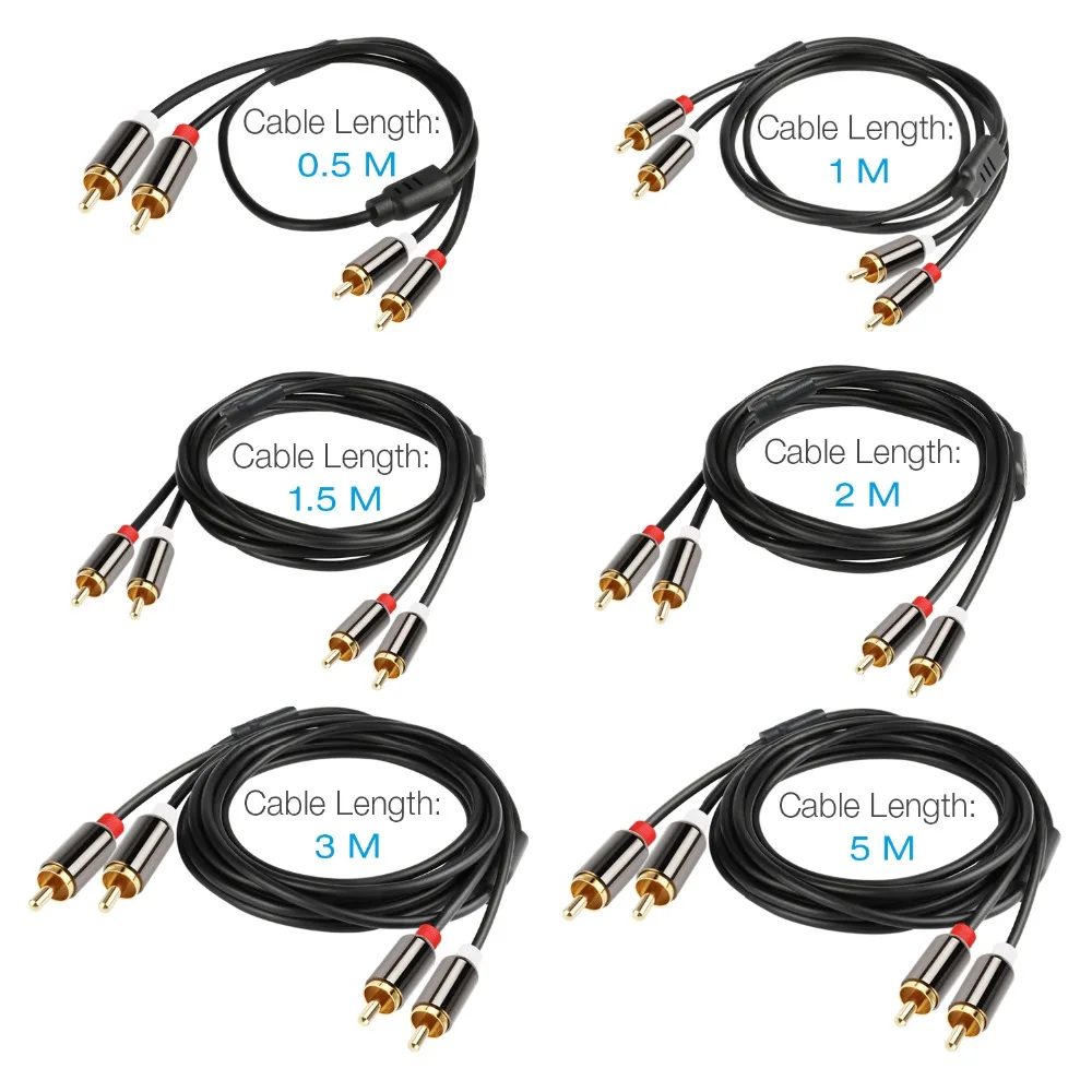 Аудиоразветвитель с двумя RCA на 2 штекером штекер для усилителя CD Soundbox DVD TV м 3 5