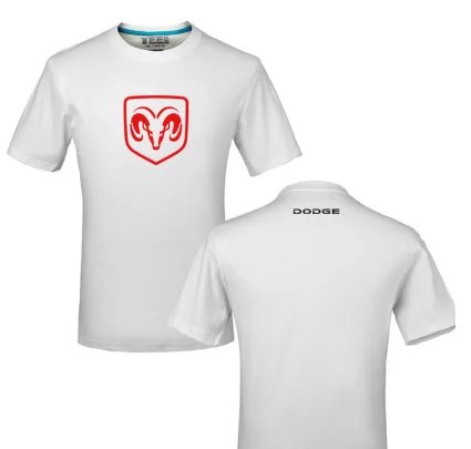 Футболка мужская с логотипом Dodge тенниска из хлопка Стильная майка коротким
