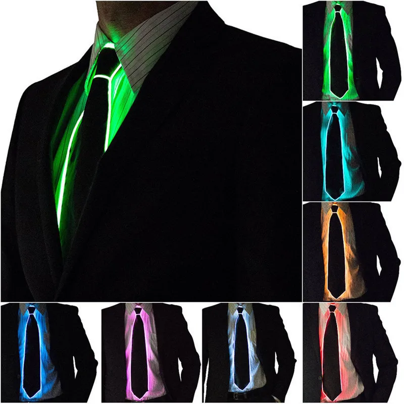 

Design Light 10 Color EL Tie Light Up LED Tie Glowing for Party Decoration,DJ,bar,club Cosplay Show By 3V Steady on Driver