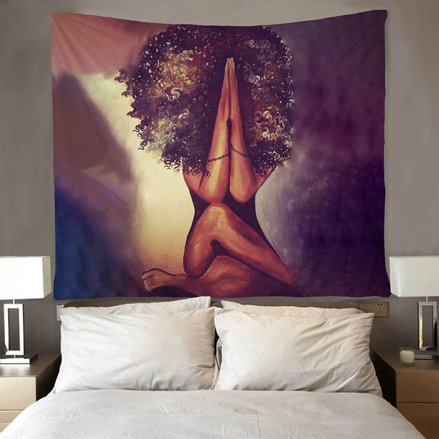 Черное искусство афроамериканские женщины молитвенные гобелены хиппи