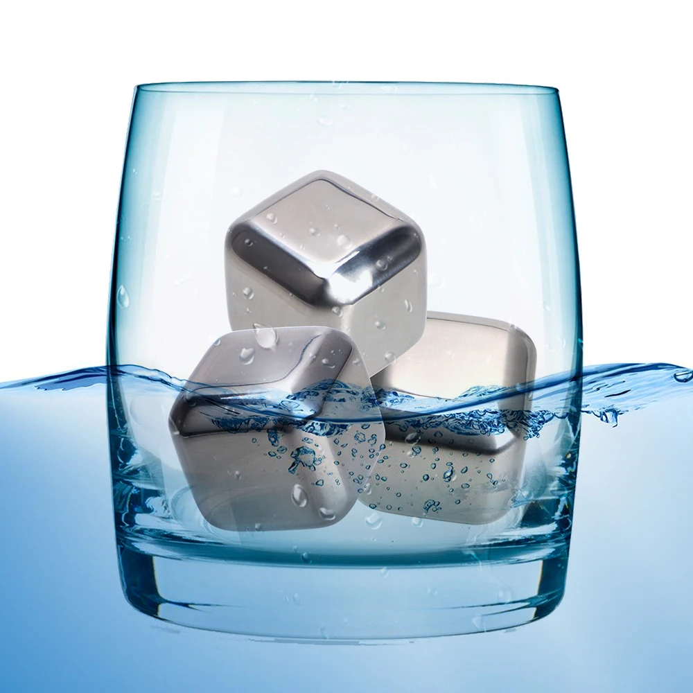 Кубики льда HILIFE из нержавеющей стали охлаждающие камни для виски вина 1 шт. Пивной