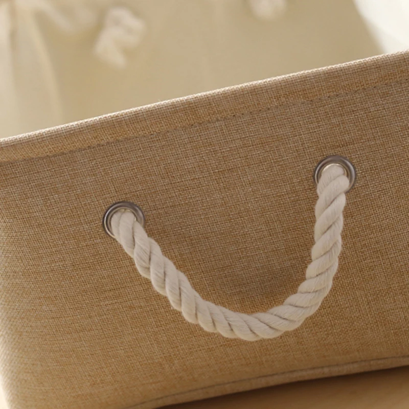 Складная корзина для хранения из хлопка и льна в скандинавском стиле белья