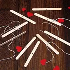 100 шт деревянные свечи ядро для свечки соевый или Пальмовый воск свечи расходные материалы для изготовления 