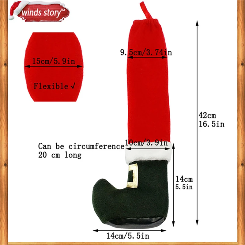 Новый милый смешной Рождественский подарок сумка Санта Клаус Сказочный стол