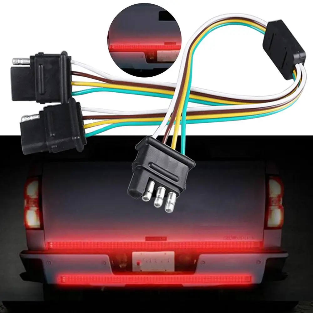 

4-Pin Plug Adapter Wire Connector Auto Connector 1pc 4pin Male 2pcs 4pin Female Electrical Plug Trailer Light Wiring Harness