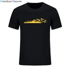 Футболка мужская с принтом гор дерева, Повседневная забавная хлопковая рубашка с коротким рукавом, с принтом горного леса, для походов