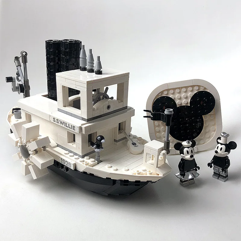 2019 новые идеи Steamboat Willie Movie совместимы Legoed 21317 блоки кирпичи игрушки для детей