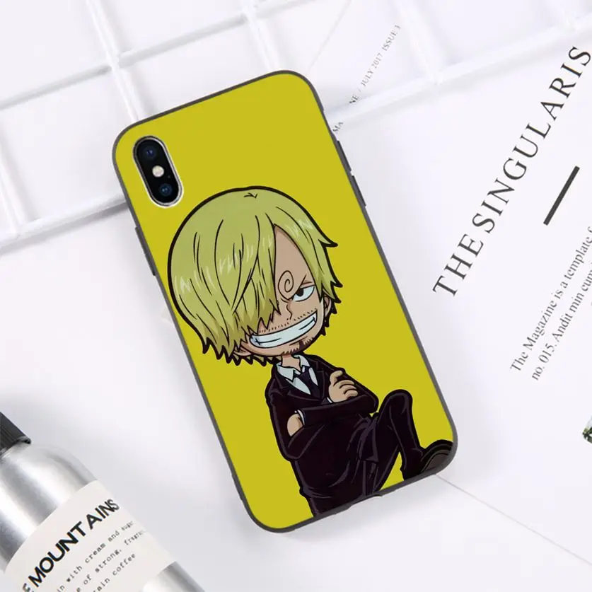 

Super cute cartoon sea thief king Black TPU Soft Phone Cover for iPhone 11 pro XS MAX 8 7 6 6S Plus X 5 5S se 2020 XR case