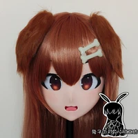 rb1111full head quality handmade femalegirl resin japanese anime cartoon character misaka cosplay kigurumi mask