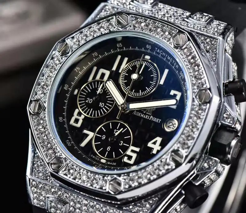 

2021 new men's fashion personalized business men's Quartz wristwatch small needle full function wristwatch waterproof watch