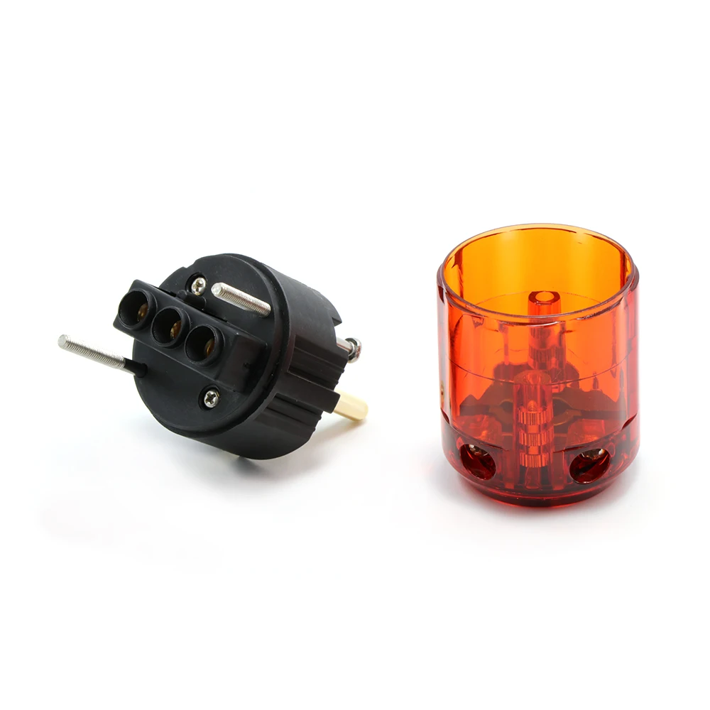 Пара P 046E + IEC C 046 разъемы Позолоченные SCHUKO EU Мощность штепсельной