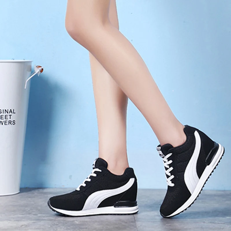 Прямая поставка женские кроссовки на платформе tenis feminino Повседневная дышащая