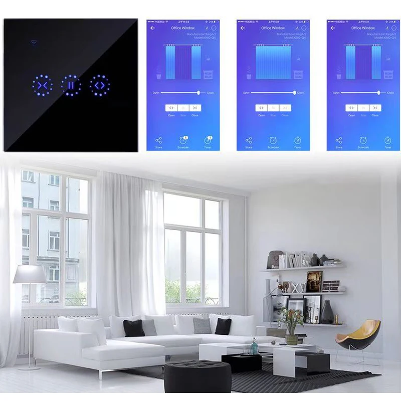 

Smart Home WiFi Electrical touch smart Blinds curtain switch Ewelink APP Voice Control by Alexa Echo google home Blinds Motor