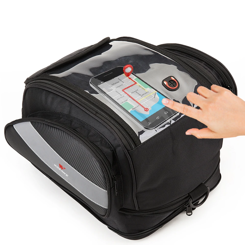 WOSAWE Magnet Motorcycle Fuel Tank Bags Waterproof Helmet Bag Borsa Serbatoio Moto Motocross Travel Luggage with Phone GPS Bag enlarge