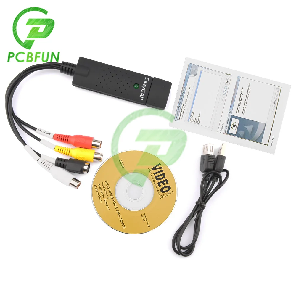 USB 2 0 Easycap Capture 1-канальный видео ТВ DVD VHS аудио ПК Захват адаптер карта тв DVR