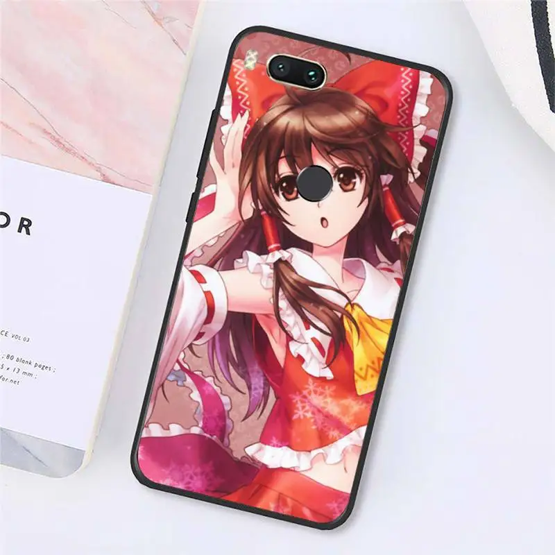 

Hakurei Reimu cute anime girl Phone Case For Xiaomi Redmi note 7 8 9 t k30 max3 9 s 10 pro lite Luxury brand shell funda coque