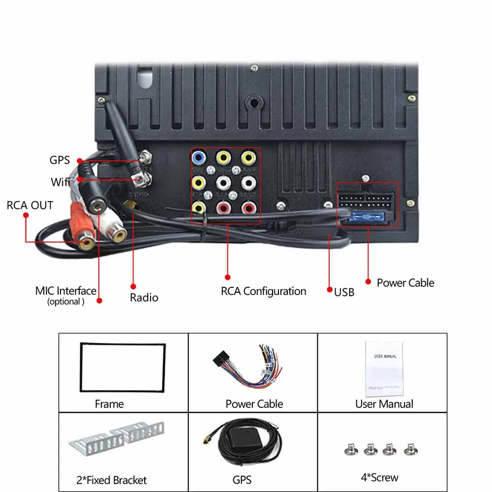 Автомобильный DVD-радиоприемник 2Din универсальный Android 6 0 четырехъядерный стерео RDS