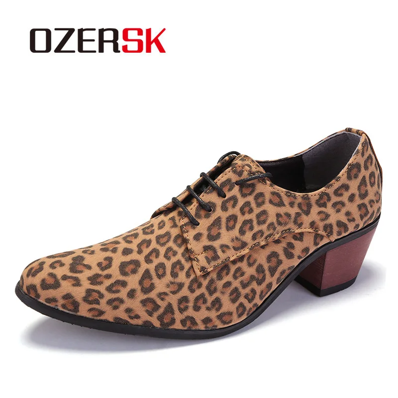 

OZERSK Classic Dress Shoes Men Leopard Design Formal Shoes Men Oxford Shoes For Men Sapato Masculino Zapatos De Hombre De Formal