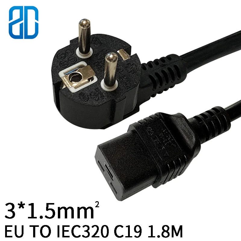 Удлинительный кабель для PDU 3Pin к IEC 320 C19 шнур шасси 16A 250 В 1 8 м 6 футов 3*1 5 мм |