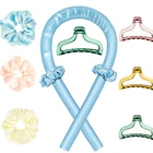 Heatless щипцы стержень повязка на голову не нагревается локоны ленты бигуди мягкий комплект для сна; Повязка для волос; Щипцы для завивки волос инструменты для самостоятельной укладки волос