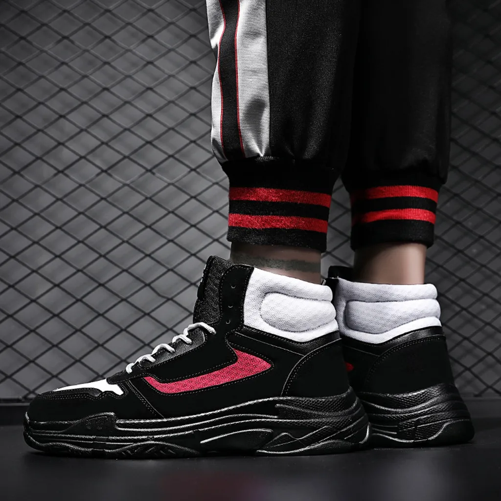 Новинка дышащая баскетбольная спортивная обувь для мужчин кроссовки на толстой