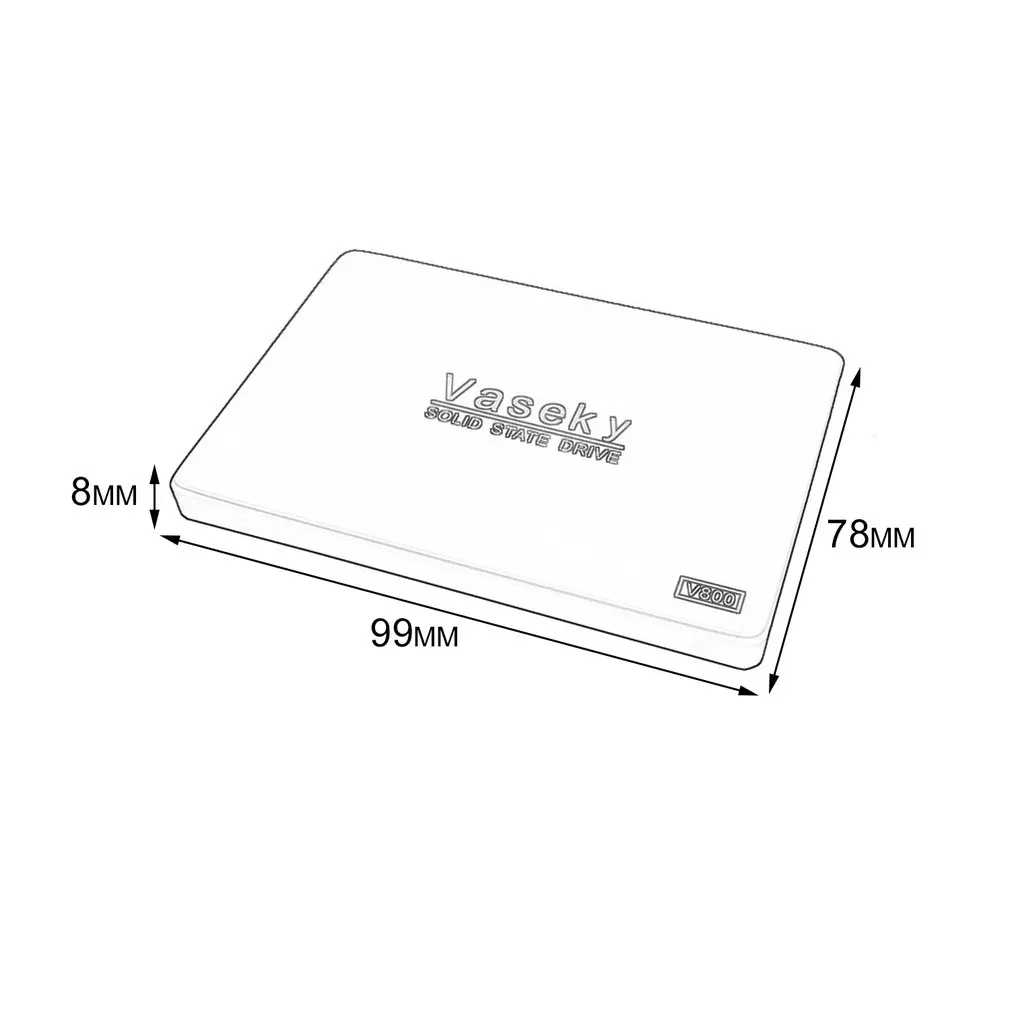 Vaseky V800 120G тонкий корпус ультра тонкий дизайн SSD жесткий диск мини SATA твердотельный накопитель подходит для ноутбука Настольный ПК