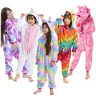 Комбинезон для мальчиков с тигром, единорогом, кигуруми, одежда для сна для маленьких девочек, детский Карнавальный Костюм кигуруми, Детские ползунки панда, пижамы