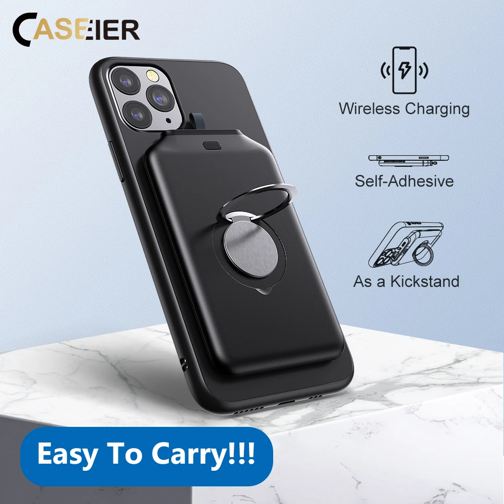 Внешний мини аккумулятор CASEIER магнитное Беспроводное зарядное устройство для
