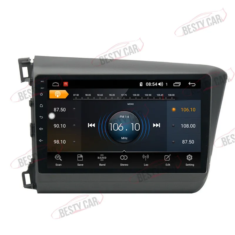 9 &quotAndroid 0 Восьмиядерный автомобильный Радио gps навигация для Honda Civic 2012-2014