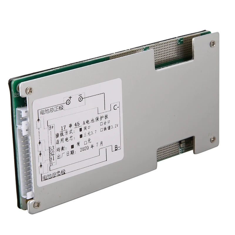 17S 60V 45A литий-ионная Защитная панель Lipolymer батареи UPS инвертор энергии BMS PCB плата с