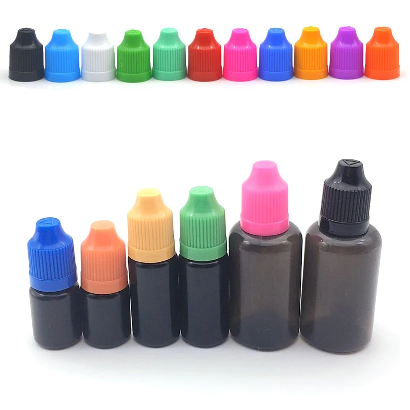 100pcs 3ml 5ml 10ml 15ml 20ml 30ml 50ml PE Plastic Dropper Bottle Empty E Liquid Squeeze with Childproof Cap and fine Tip | Дом и сад
