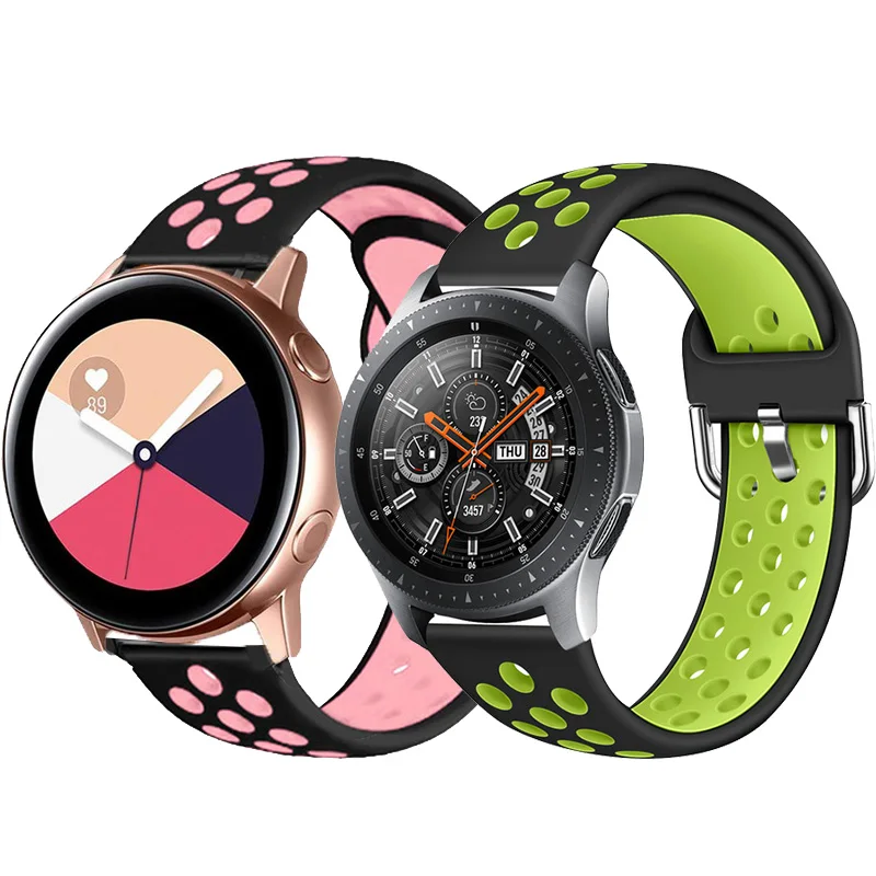 

Ремешок силиконовый для Galaxy Watch 46 42 мм, спортивный браслет для Samsung Gear S3 Frontier/active 2 forHuawei Watch gt 2/gt2 pro, 22 мм 20 мм