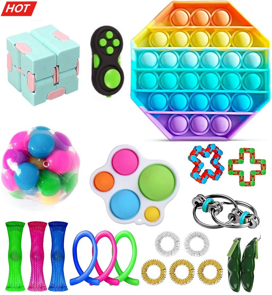 

Игрушки-антистресс, набор эластичных струн, подарочная упаковка, сжимаемые игрушки для взрослых и детей, снятие стресса