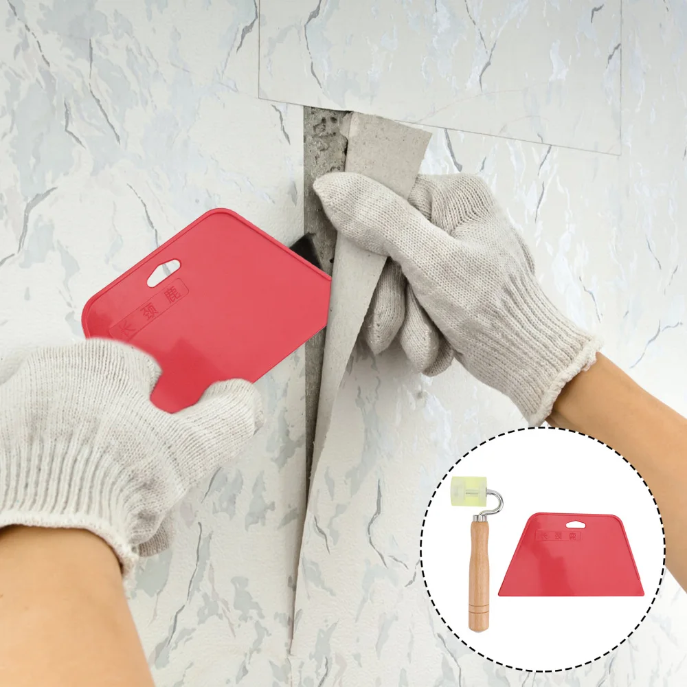 

2pcs Wallpaper Construction Tools Seam Flat Roller Wheel Bearing Home Wallpaper Wallpaper Wooden Pressure Wheel (1 Roller and 1