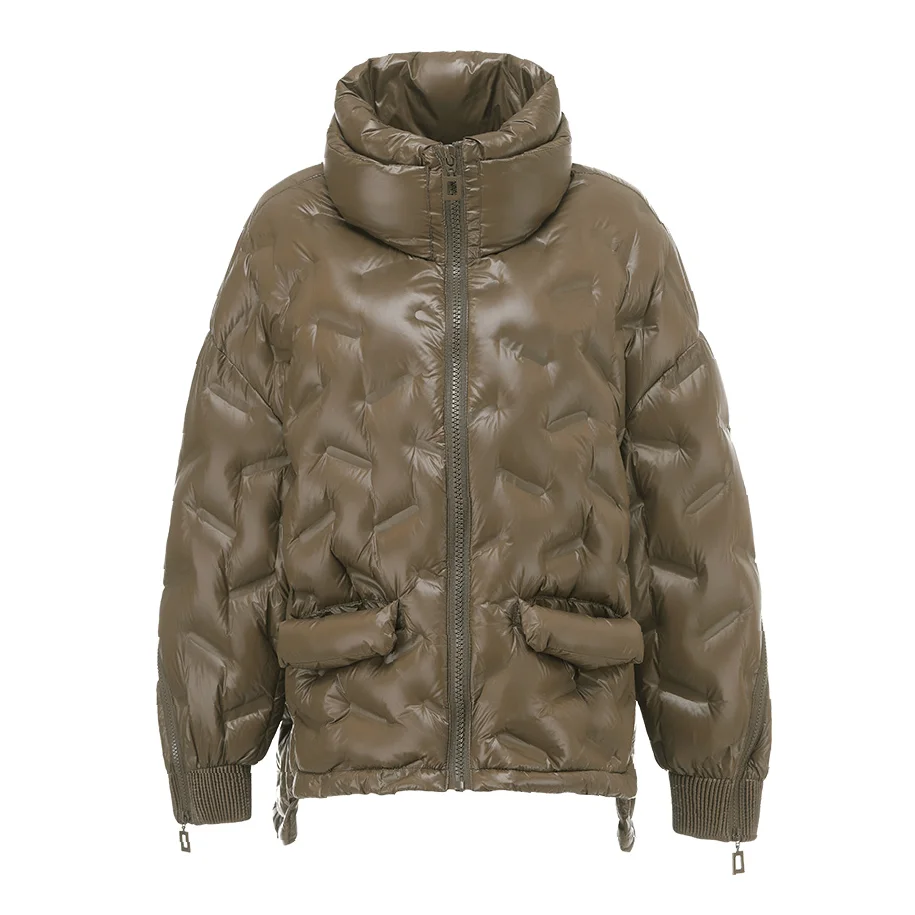 Женское зимнее тонкое пуховое пальто 2019 Модный повседневный женский синий