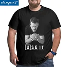 Мужская хлопковая футболка с коротким рукавом, с круглым вырезом, размеры до 6XL