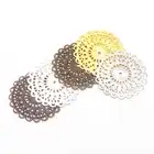 Лидер продаж, новинка, 20 шт., подвеска в виде цветка, филигранные оболочки, коннекторы, металлические изделия, подарки, украшения сделай сам, ювелирные аксессуары для гребня для волос 42 мм