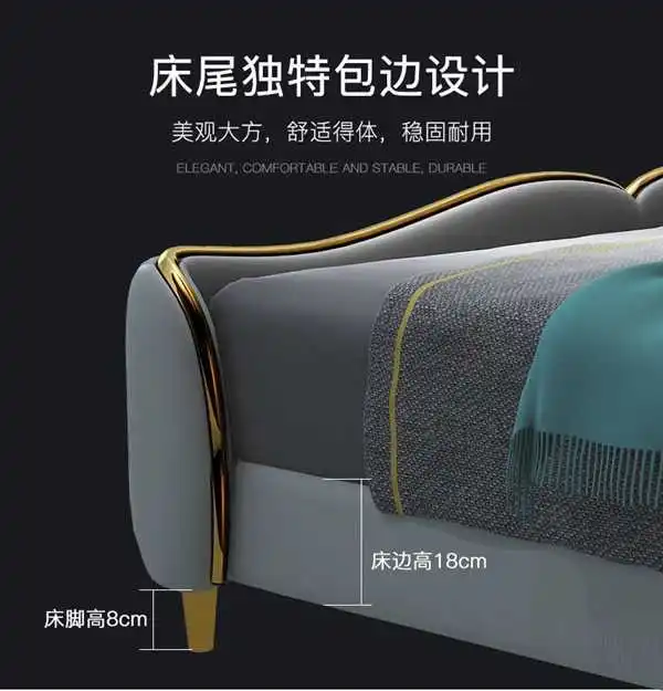 Умная кровать с рамкой camas мебель для спальни подсветкой креативная мягкая из