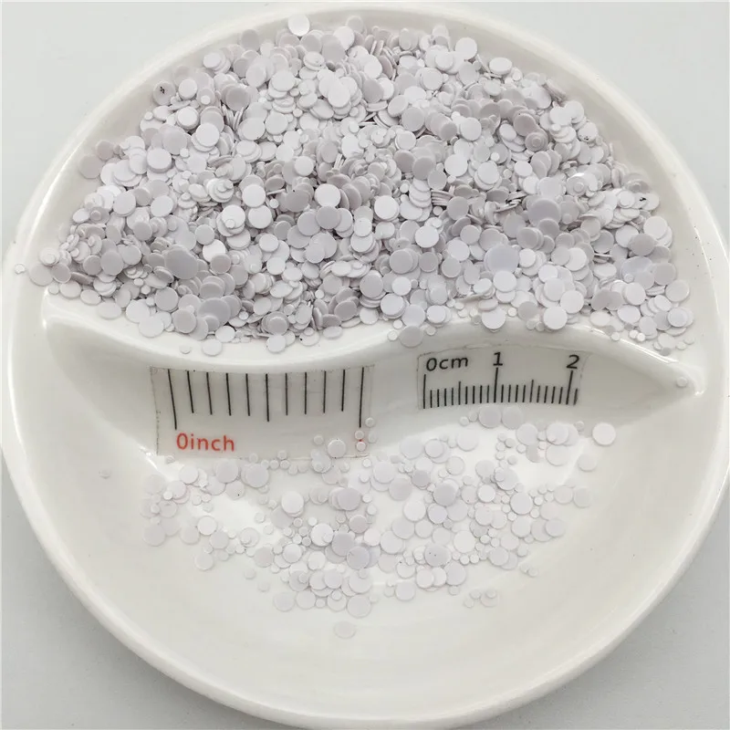 Блестящие пайетки из ПВХ с белыми и черными точками для дизайна ногтей 20 г 1 мм 2 3 4