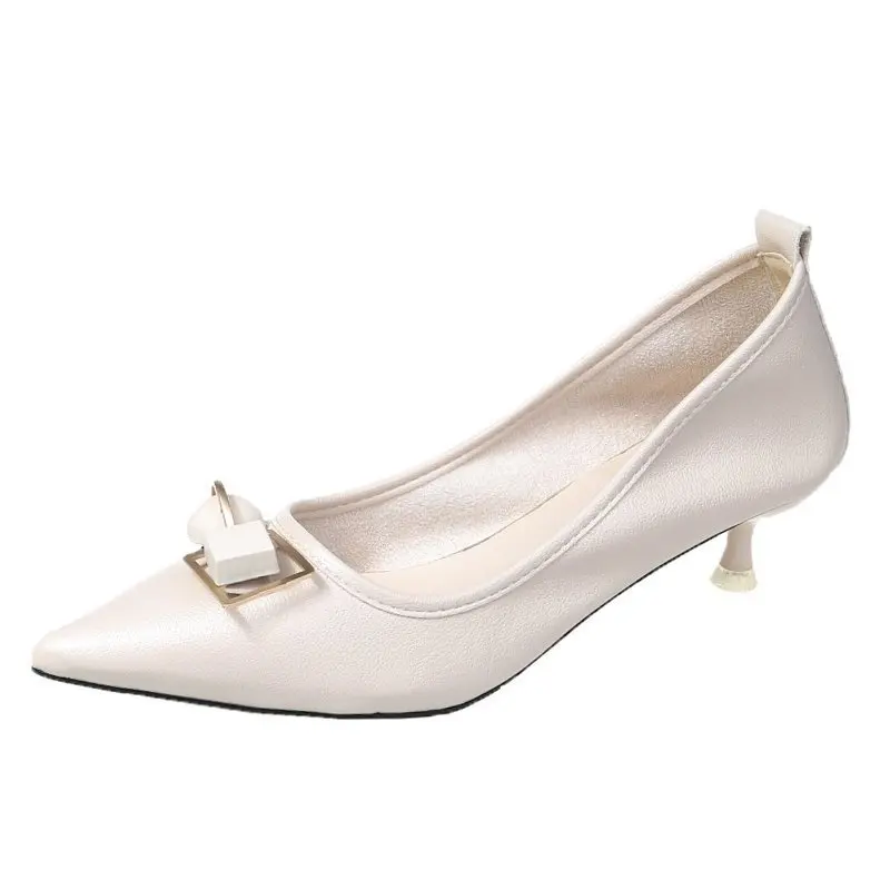 

Slip On Shallow Mouth Slimming Shoes Gold Heels 2021 Branded Pumps Sweet Sandals Ladies Pointed Wedge Basketball Platform Work