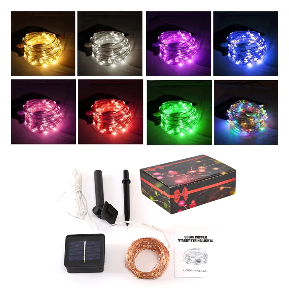 

LED Solar Copper Wire Lamp Outdoor Solar Fairy Lights 7M 12M 22M String Light For Wedding Garden Solar String Light