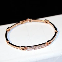 trendy exquisite geometric rectangle bracelet for women girl temperament jewelry bling aaa zirconia weddings birthday party gift