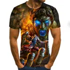 Футболка мужская с 3d-изображением страшной ладони, модная тенниска с 3d изображением персонажа ужасов, майка для мальчиков, лето