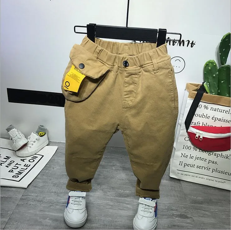 Брюки карго для мальчиков на весну и осень Детские повседневные спортивные штаны