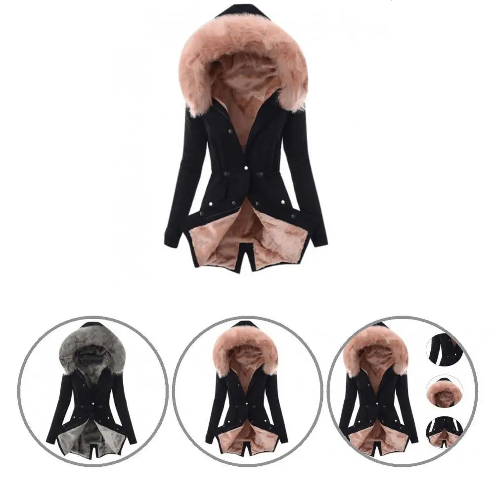 Женская верхняя одежда уютное Женское пальто из смеси хлопка с плюшевой