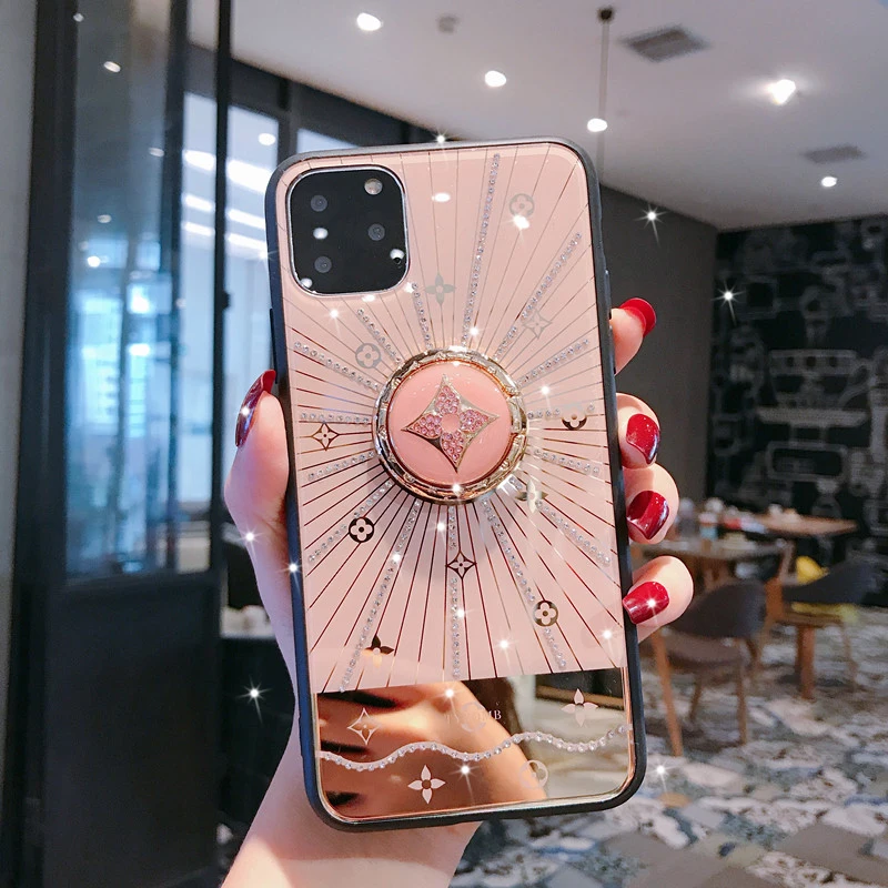 Для Apple iphone 11 чехол роскошный Алмазный с кольцом подставка Золотой защитный чехол для iphone 11 Pro Max iphone 11 11Pro