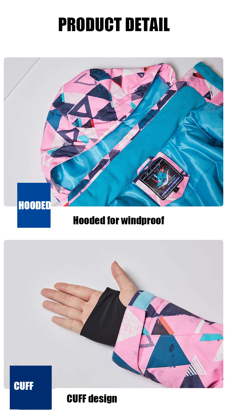 Женский костюм для катания на лыжах Goexplore теплый ветрозащитный дышащий