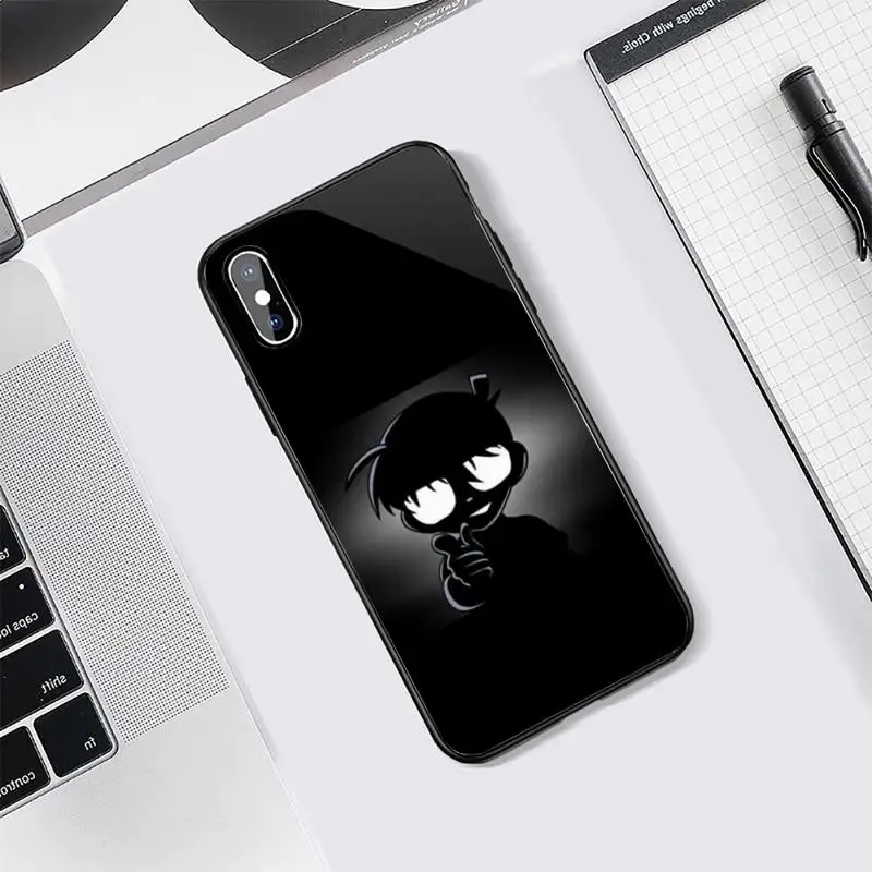 

Conan Anime cartoon Phone Case Tempered glass For iphone Samsung S note 7 8 9 10 11 12 X XS XR MAX edge e plus pro cover
