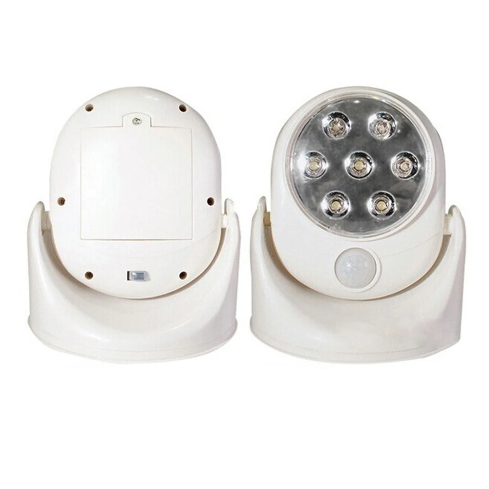 

7LED Cordless Cupboard 360 Degree Door Shed Security PIR Automatic Night Wall Motion Sensor Light