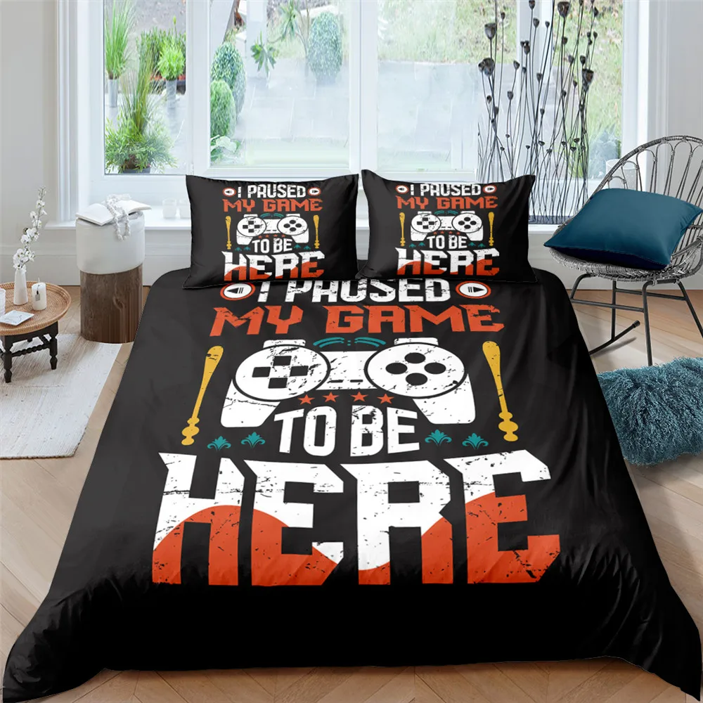 

2/3pcs 3D Digital Gamer Printing Bedding Set Quilt Cover With Pillowcases US/EU/AU Size Twin Double Full Queen King